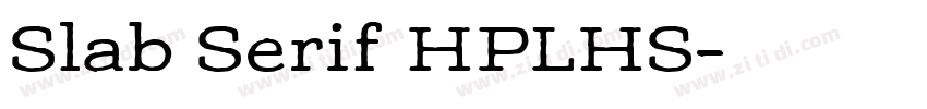 Slab Serif HPLHS字体转换